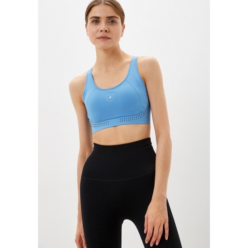 Adidas by Stella McCartney TruePurpose Medium Support Sports Bra Blue Small